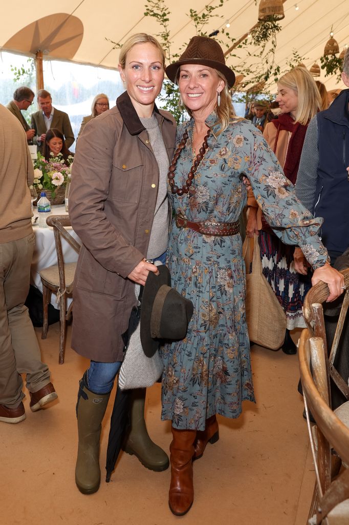 Zara Tindall and Fiona Howden attend Cornbury House Horse Trials at Cornbury Park