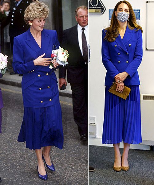 princess diana and kate middleton blue blazer