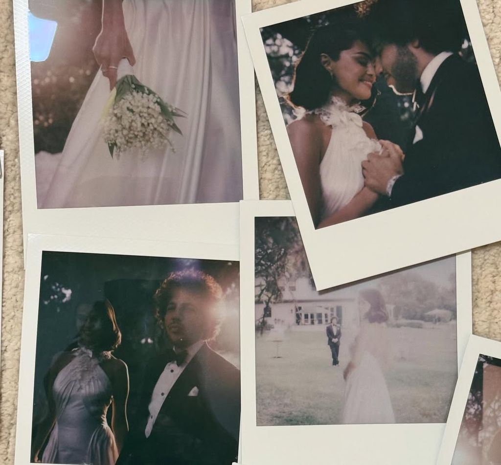 Portrait pictures of Selena Gomez and Benny Blanco at their wedding