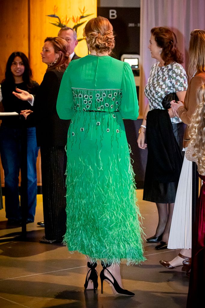 AMSTERDAM, NETHERLANDS - OCTOBER 27: Princess Amalia of The Netherlands attends the concert to celebrate the 750th year of official existence at the Museumplein on October 27, 2025 in Amsterdam, Netherlands. (Photo by Patrick van Katwijk/Getty Images)