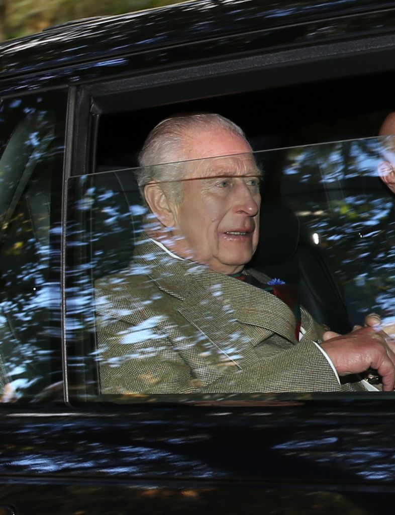 King Charles arrives at Crathie 