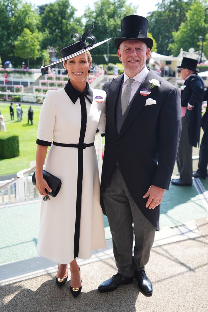 Zara Tindall and Mike Tindall on day three of Royal Ascot