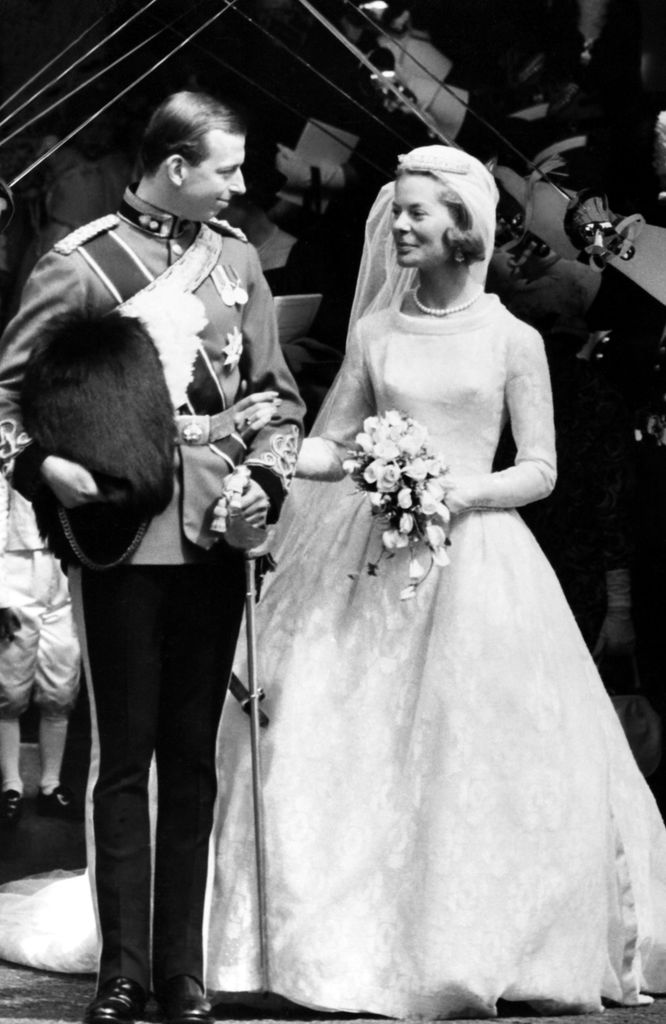 The newlyweds on their wedding day