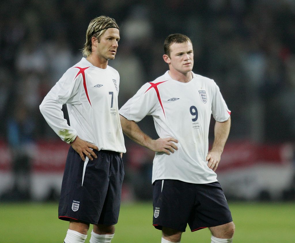 David Beckham and Wayne Rooney both played for the England football squad and became friends away from the game 