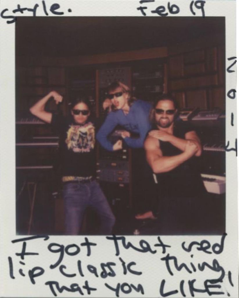 Taylor Swift poses with Max Martin and Shellback in 2014