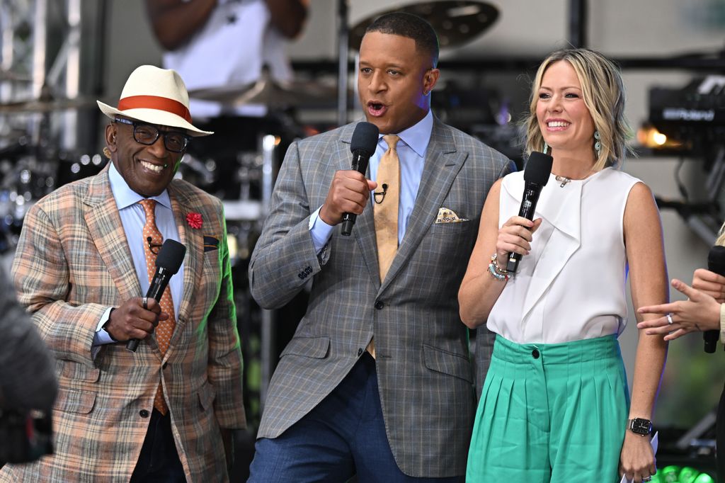 Al Roker, Craig Melvin and Dylan Dreyer are seen on NBC's "Today" on June 27, 2025 in New York City.