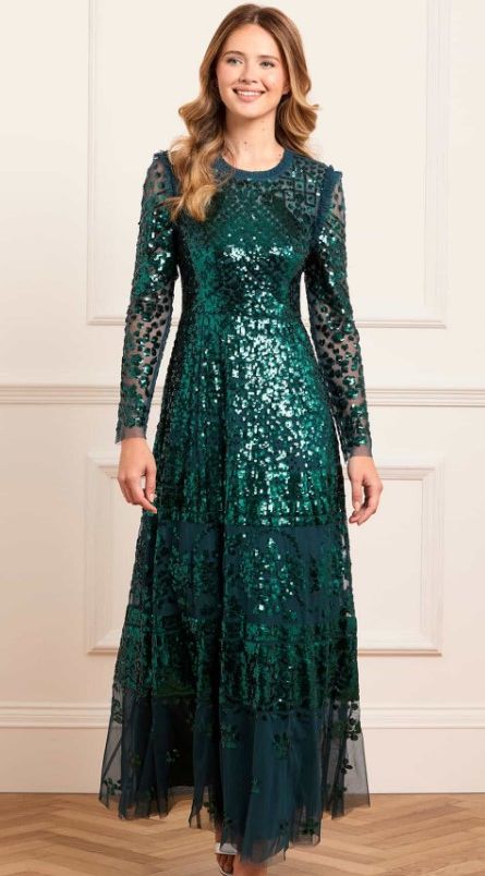 The 'Aurora Gown' now comes in a festive emerald tone 