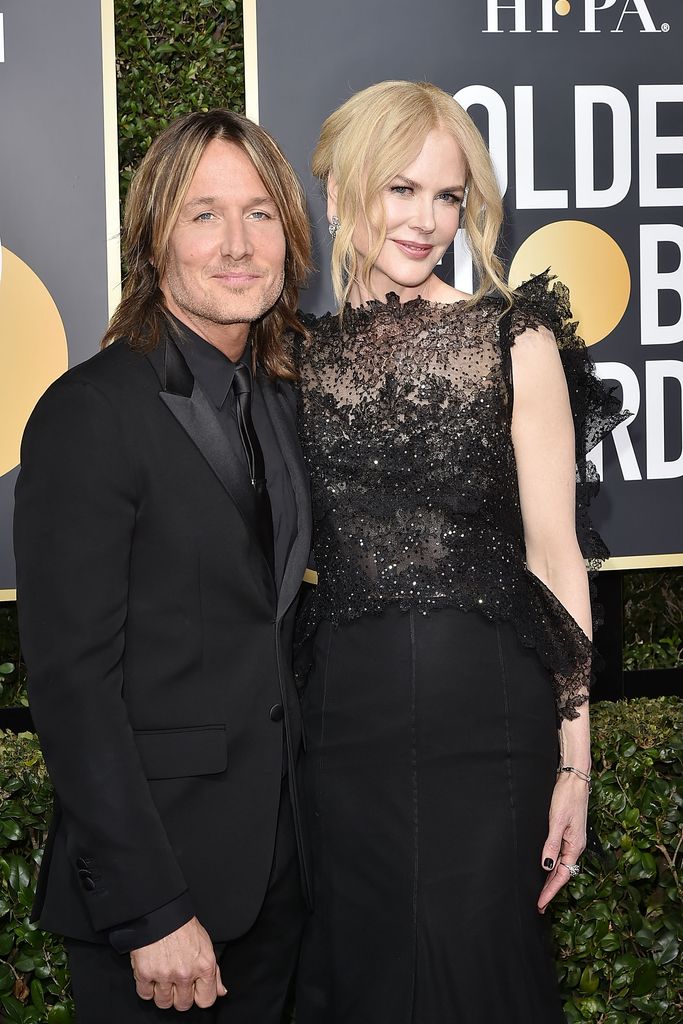 Keith Urban and Nicole Kidman attend the 75th Annual Golden Globe Awards - Arrivals at The Beverly Hilton Hotel on January 7, 2018 in Beverly Hills, California.