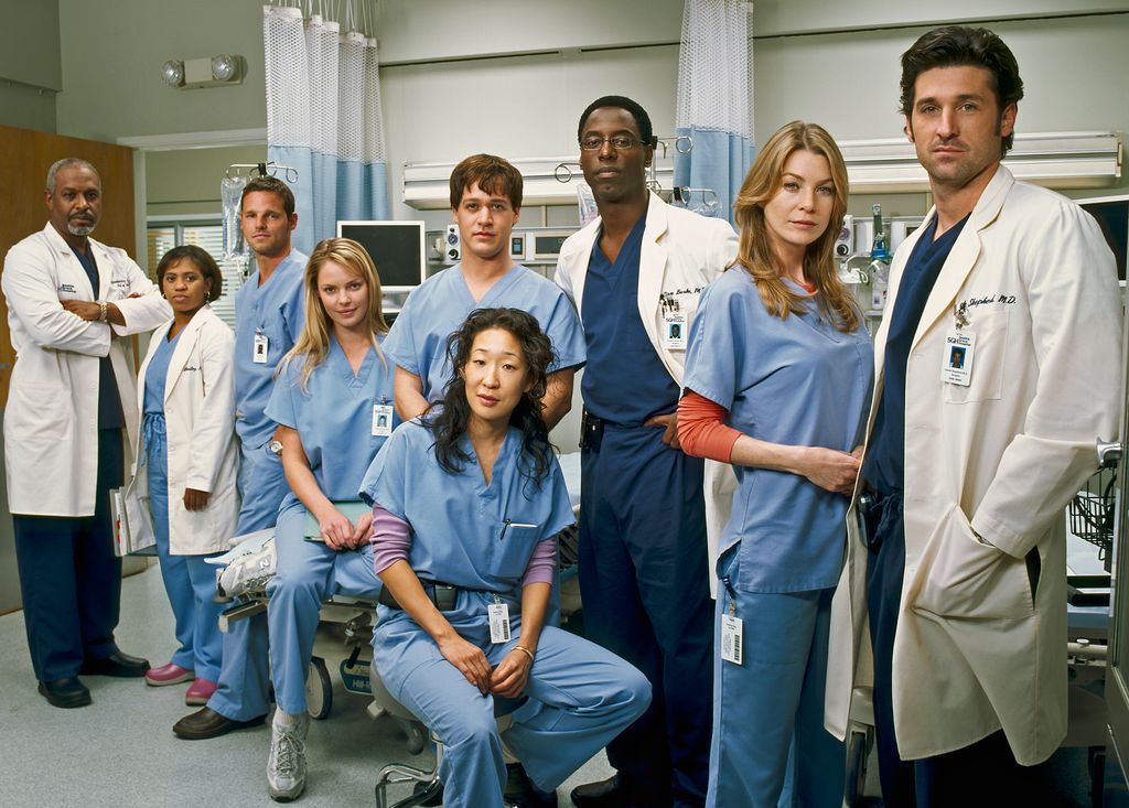 The original cast of Grey's Anatomy in 2005