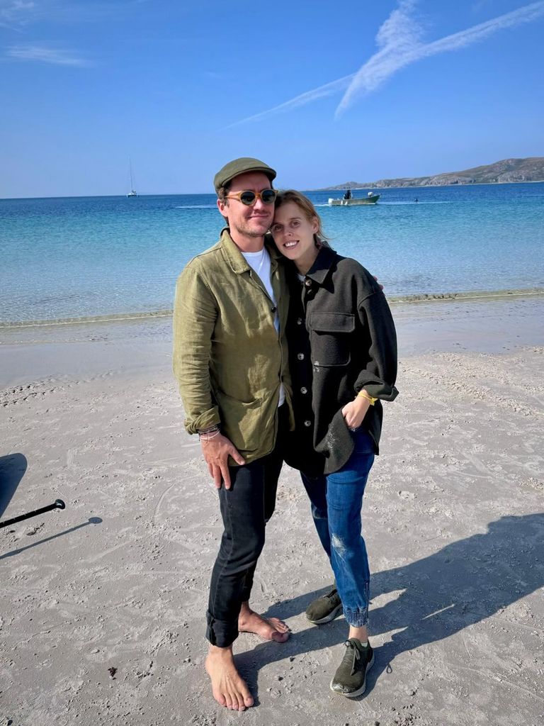 Princess Beatrice and Edoardo Mapelli Mozzi on the beach 