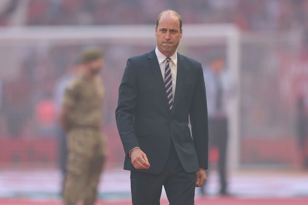 Prince William at The FA Cup Final match between Chelsea and Liverpool at Wembley Stadium on May 14, 2022
