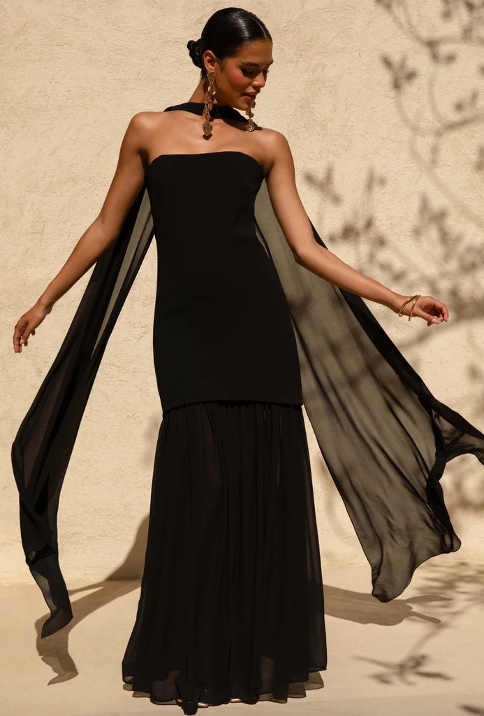Club L London Kylie maxi scarf dress