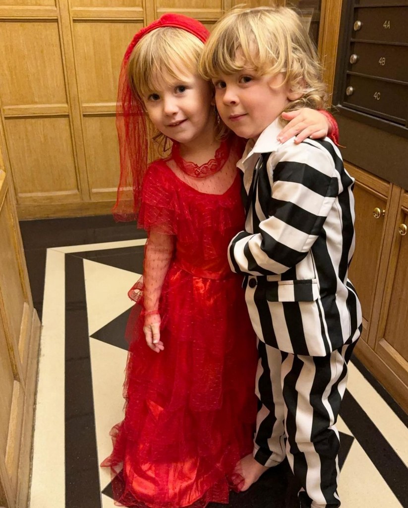 Photo of Alec Baldwin and Hilaria Baldwin's "twins" Eduardo and Lucia, born six months apart, in 2020 and 2021