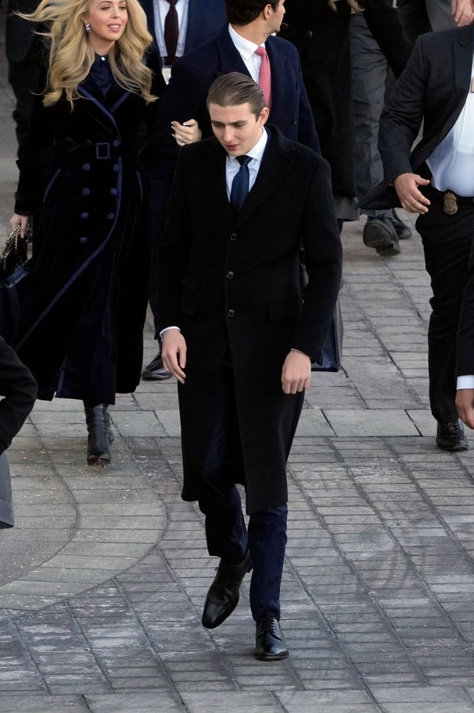 Barron Trump tall long coat 