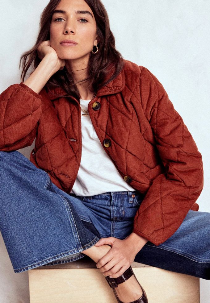 Boden Fitzrovia Quilted Cord Jacket
