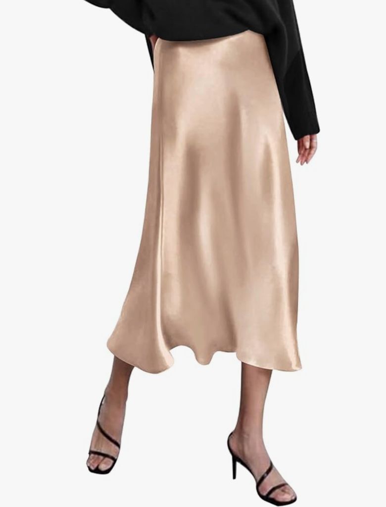 amazon satin skirt