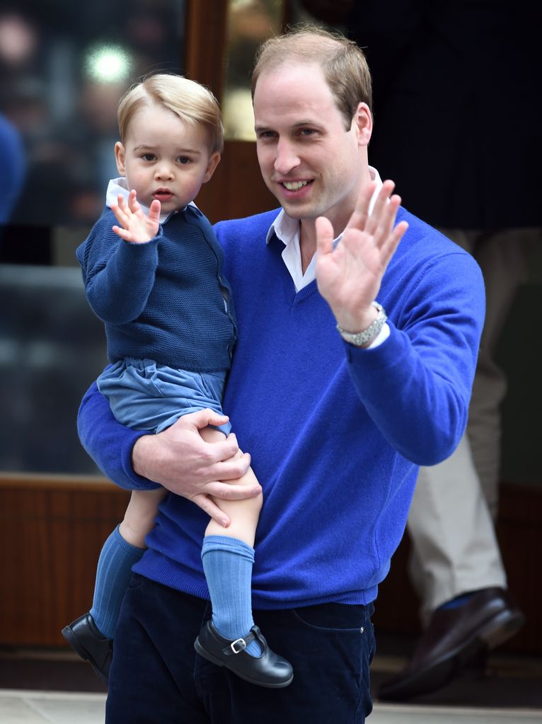 George arrives at the hospital to meet baby sister Charlotte