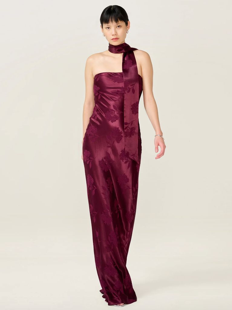 Omnes Myla Dress in Deep Wine