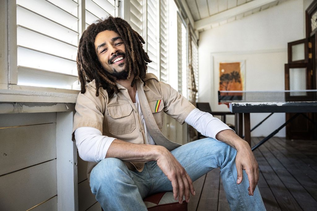 BOB MARLEY: ONE LOVE, Kingsley Ben-Adir as Bob Marley, 2024.
