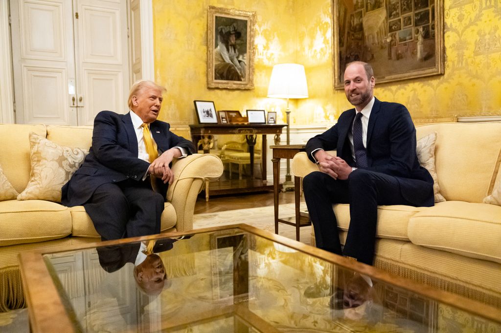 President Donald Trump meets Britain's Prince William on December 7, 2024 in Paris, France