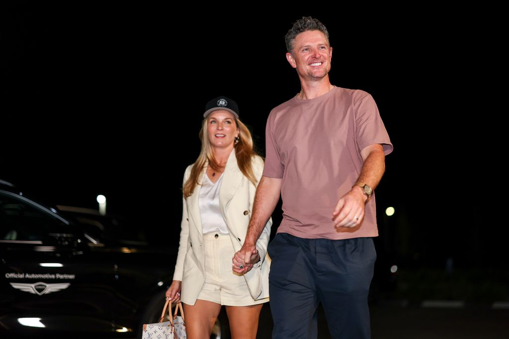 justin rose holding hands with wife kate