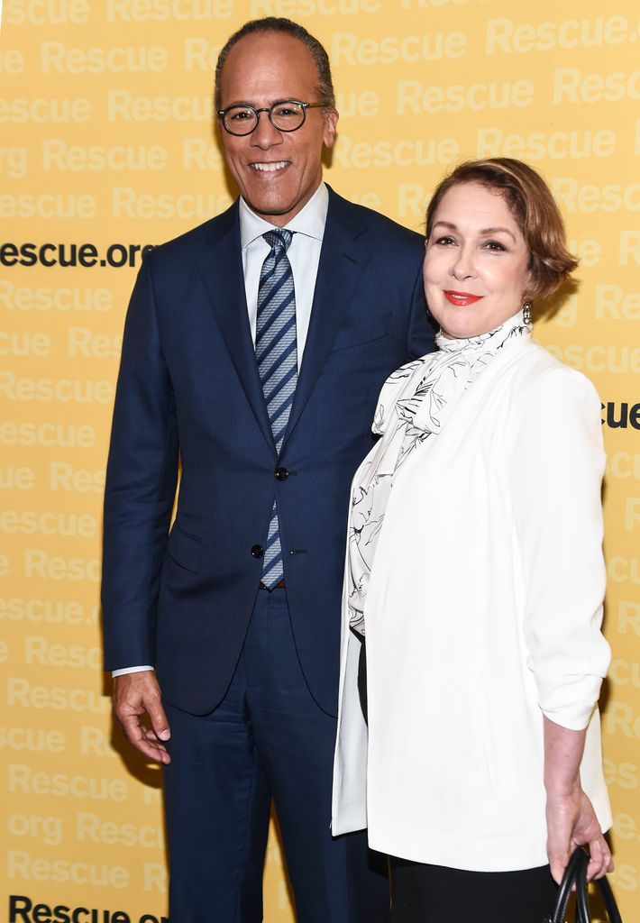 Lester Holt and Carol Hagen attend the 2018 IRC Rescue Dinner at New York Hilton Midtown on November 1, 2018 in New York City