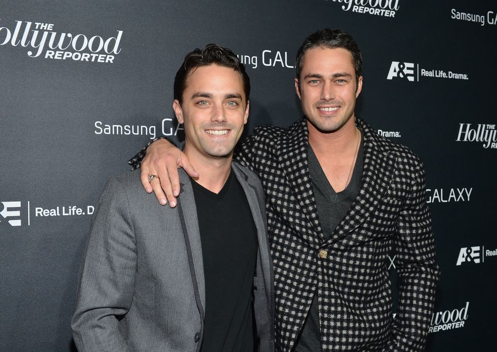 Taylor with his lookalike brother Trent Kinney