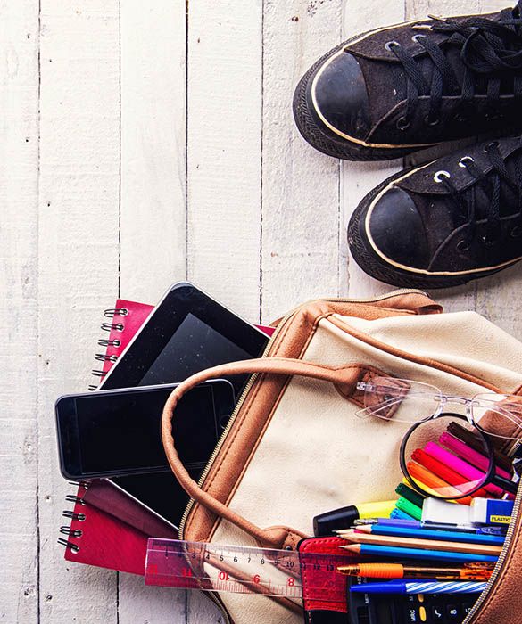 school bag shoes