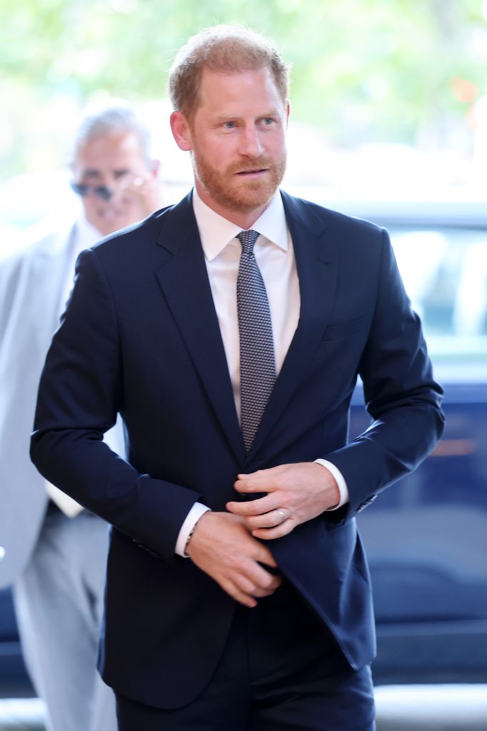 Prince Harry in navy suit