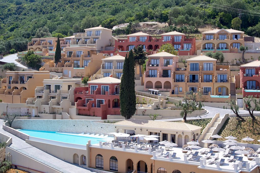 A view of Nido luxury hotel Corfu