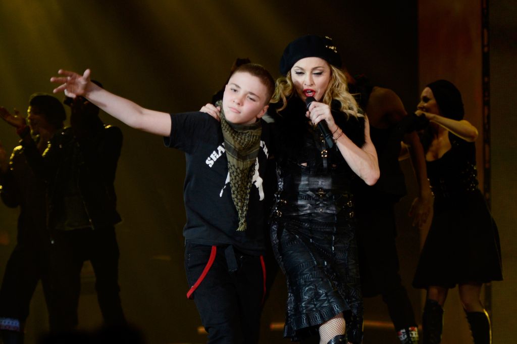 Rocco on stage with his famous mom in 2012 during her MDNA Tour