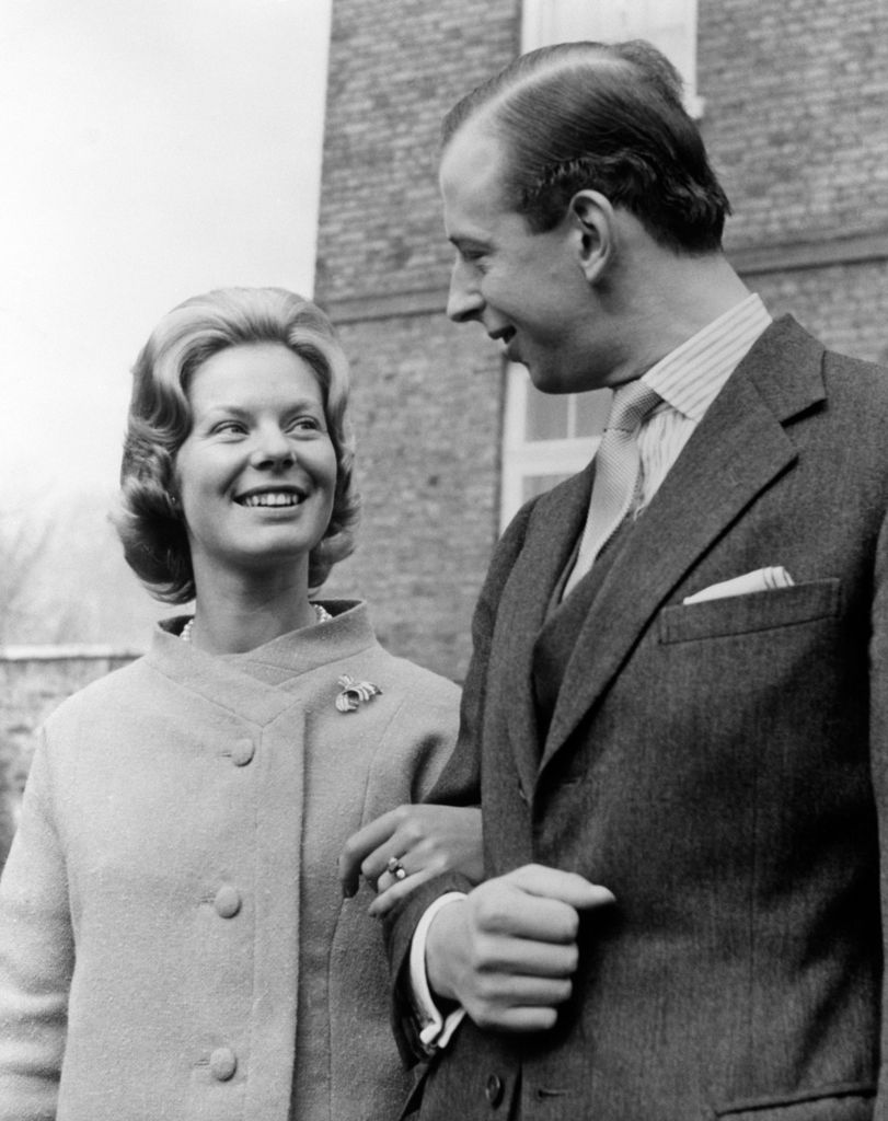 The newly-engaged couple in March 1961