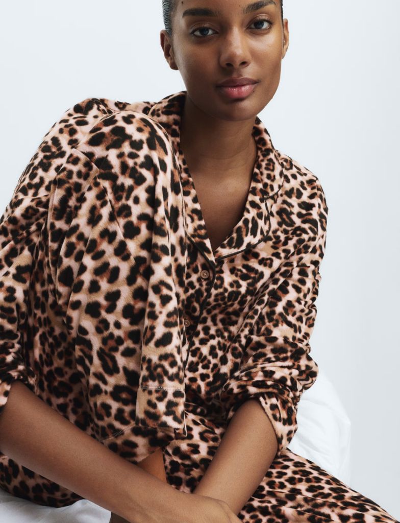 M&S Collection Leopard Print Pyjama Set