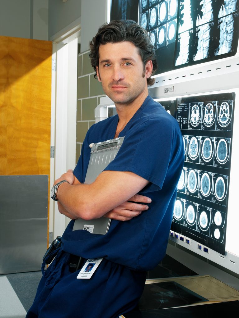 Patrick Dempsey as Derek Shephard in Grey's Anatomy in 2005