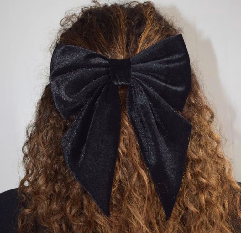 Black Velvet Hair Bow by SYLKI at Wolf & Badger