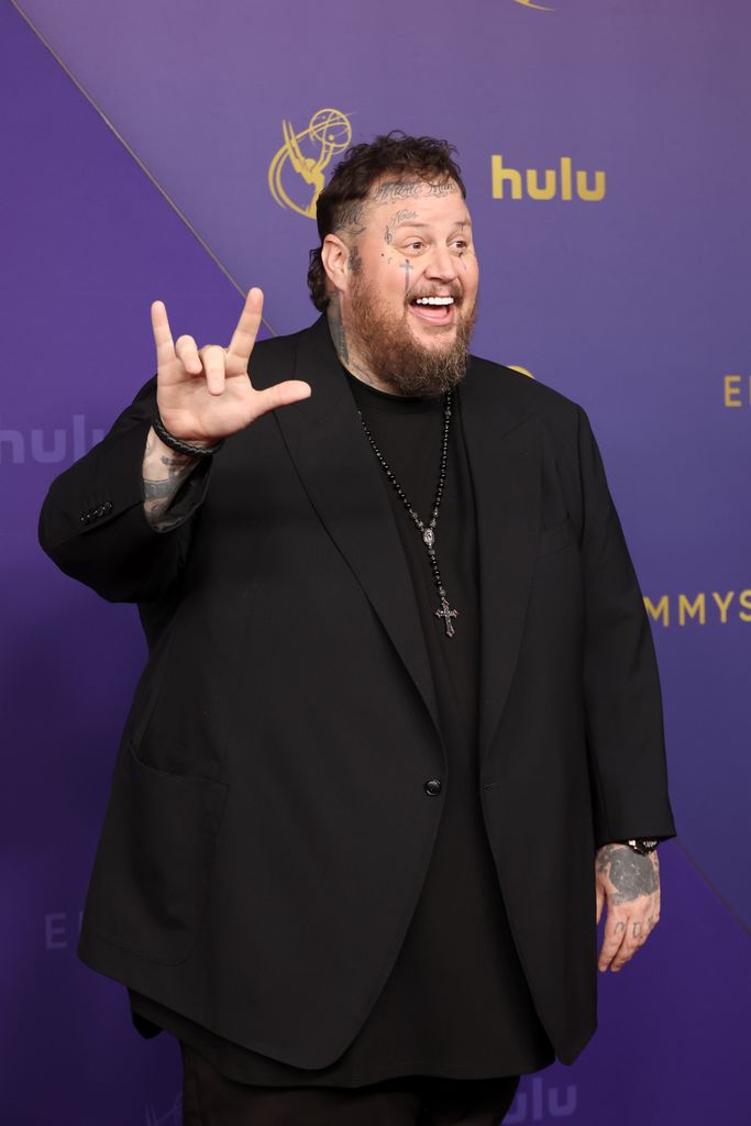 Jelly Roll showcases slimmed down physique and new pearly whites at Emmy awards | HELLO!