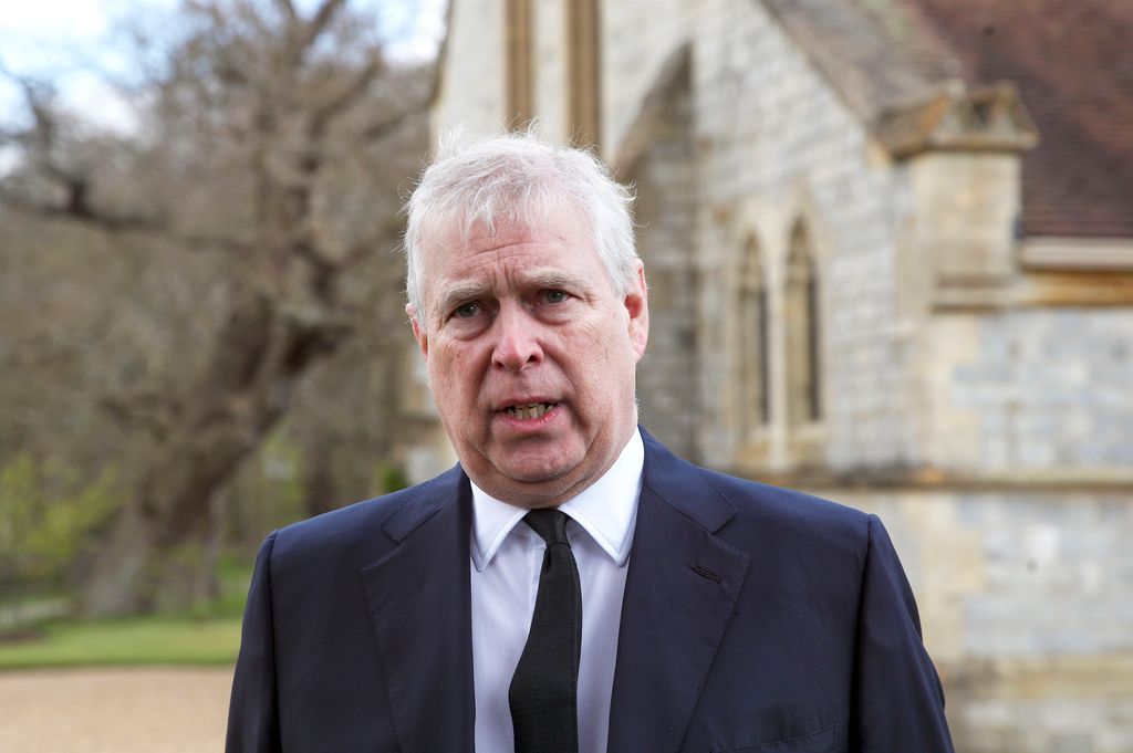 Prince Andrew attends the Sunday Service at the Royal Chapel of All Saints