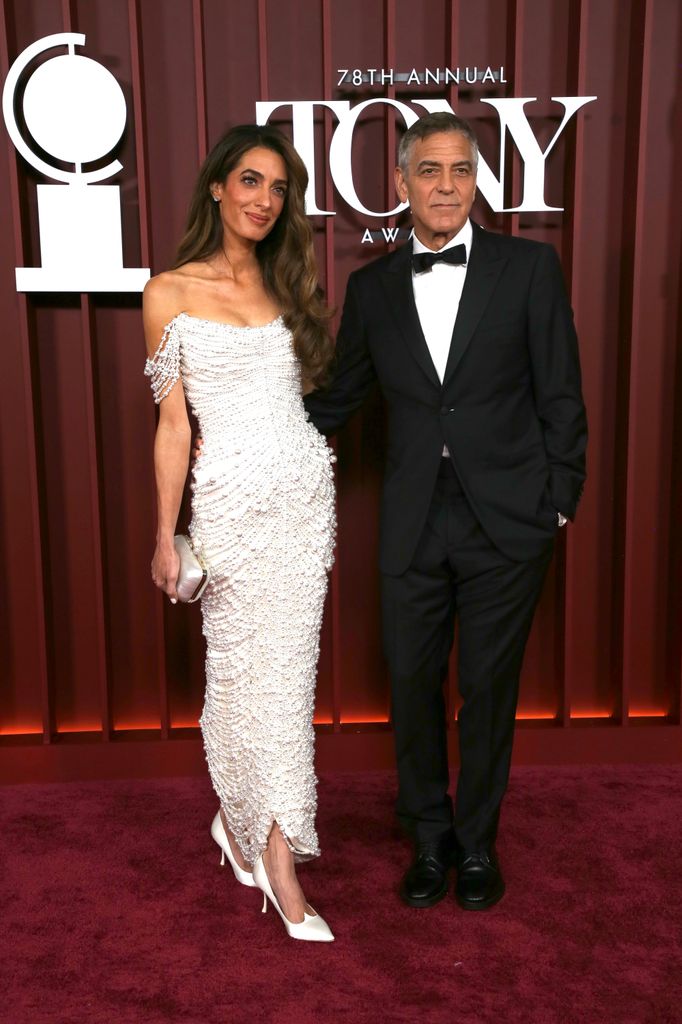 Amal Clooney and George Clooney attend The 78th Annual Tony Awards at Radio City Music Hall on June 08, 2025 in New York City.  (Photo by Bruce Glikas/WireImage)