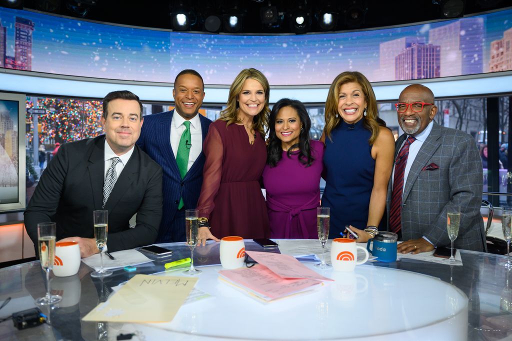 Carson Daly, Craig Melvin, Savannah Guthrie, Hoda Kotb, Al Roker and Kristen Welker on the Today Show on Friday, January 10, 2020