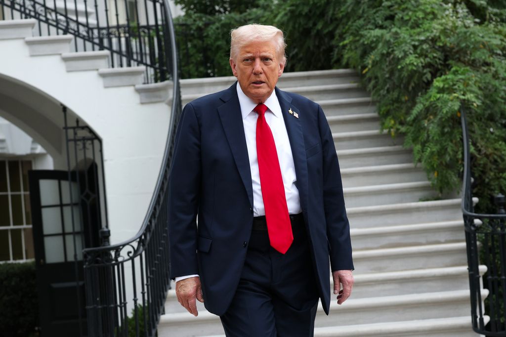 U.S. President Donald Trump departs the White House on September 30, 2025 in Washington, DC