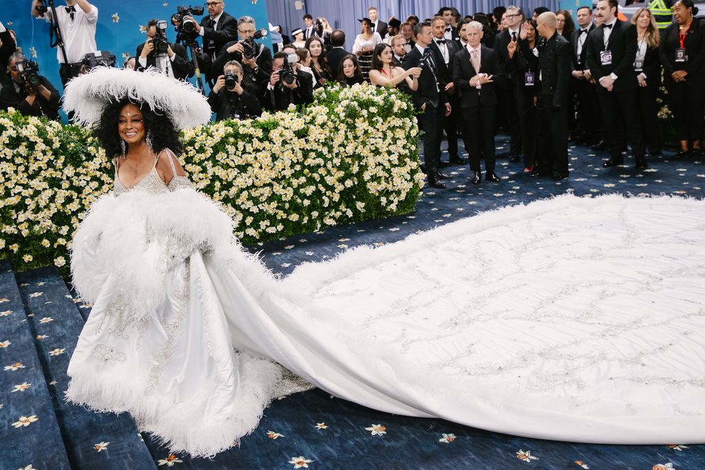 diana ross in white dress 2025 met gala