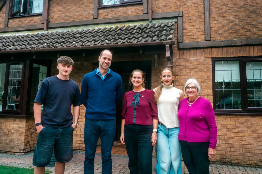 William with Rhian and family