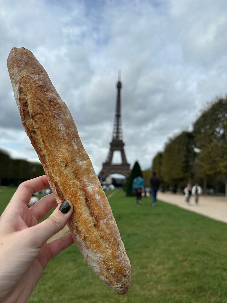 A fresh baguette at the Eiffel