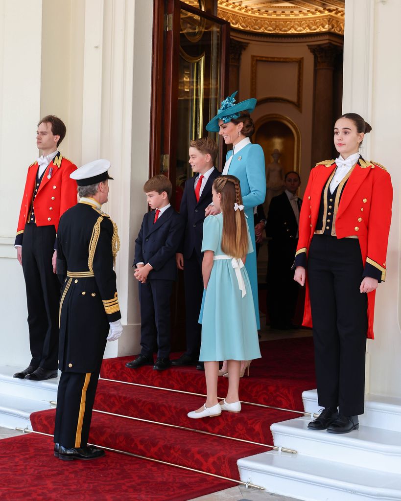 The Prince and Princess of Wales, are joined by members of the Royal Family during the Trooping of the Colour
