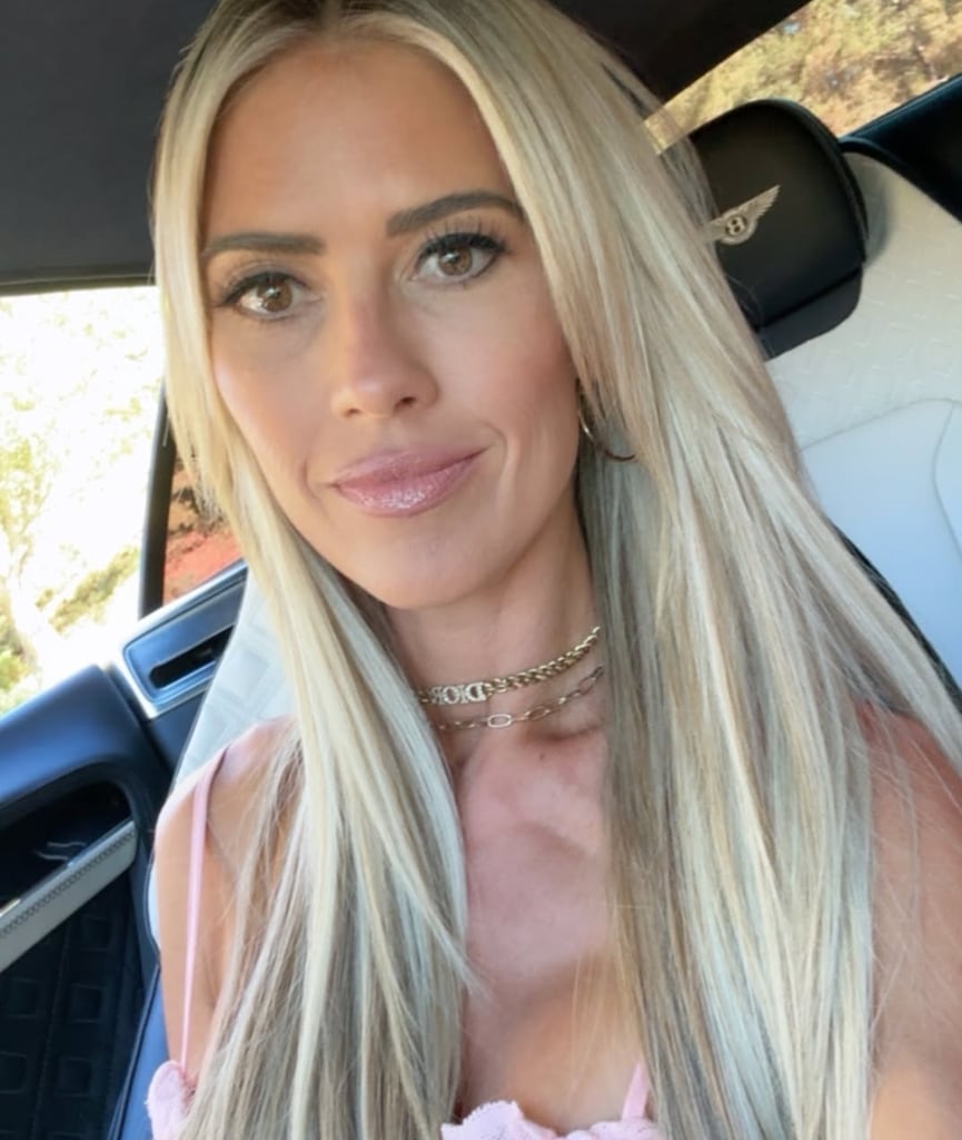 Selfie shared by Christina Haack on Instagram highlighting her refreshed blonde hair with the caption "When your world is in disarray but you have a hair wizard in the family…"