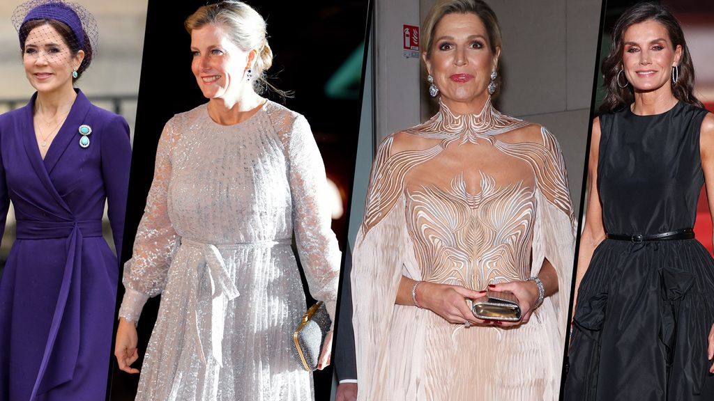 Royal ladies over 50. From left to right we have Queen Mary of Denmark, 53, Queen Maxima of the Netherlands, 54, Duchess of Edinburgh, 60, Queen Letizia of Spain, 53