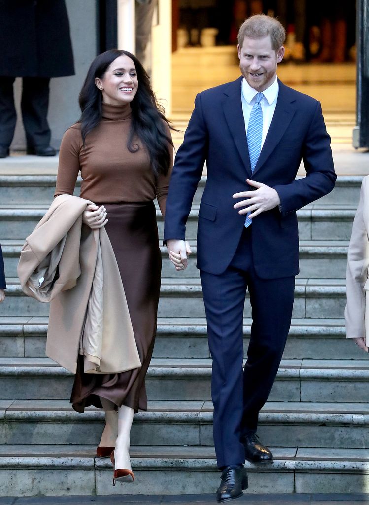Pangeran Harry, Adipati Sussex dan Meghan, Duchess of Sussex berangkat dari Rumah Kanada pada 07 Januari 2020 di London, Inggris.