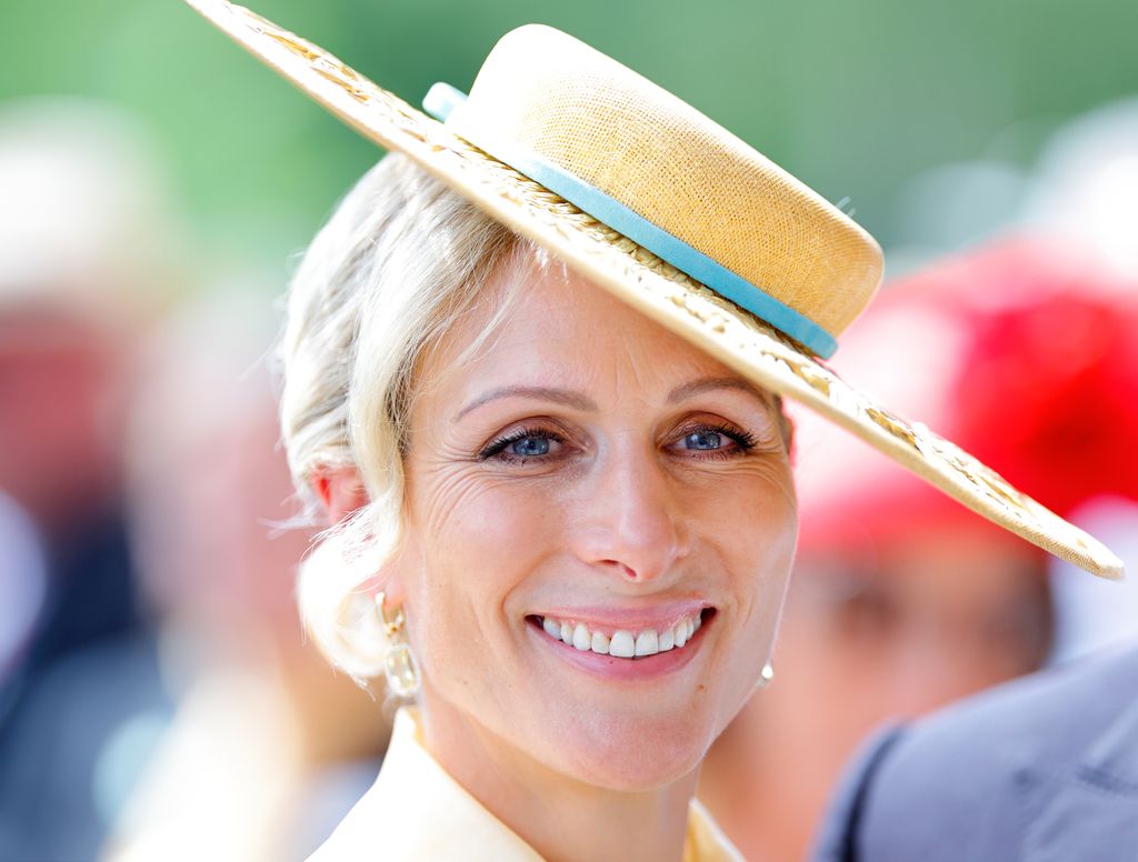 zara tindall in boater hat 