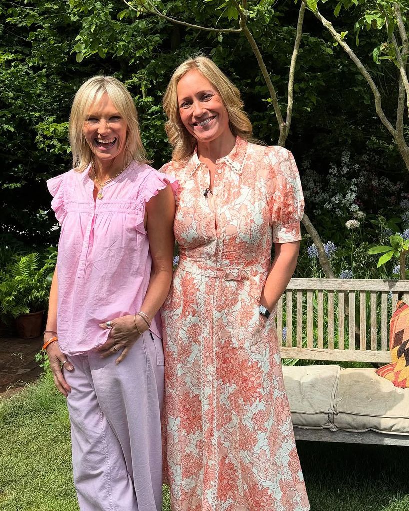 Sophie Raworth and Jo Whiley at Chelsea Flower Show