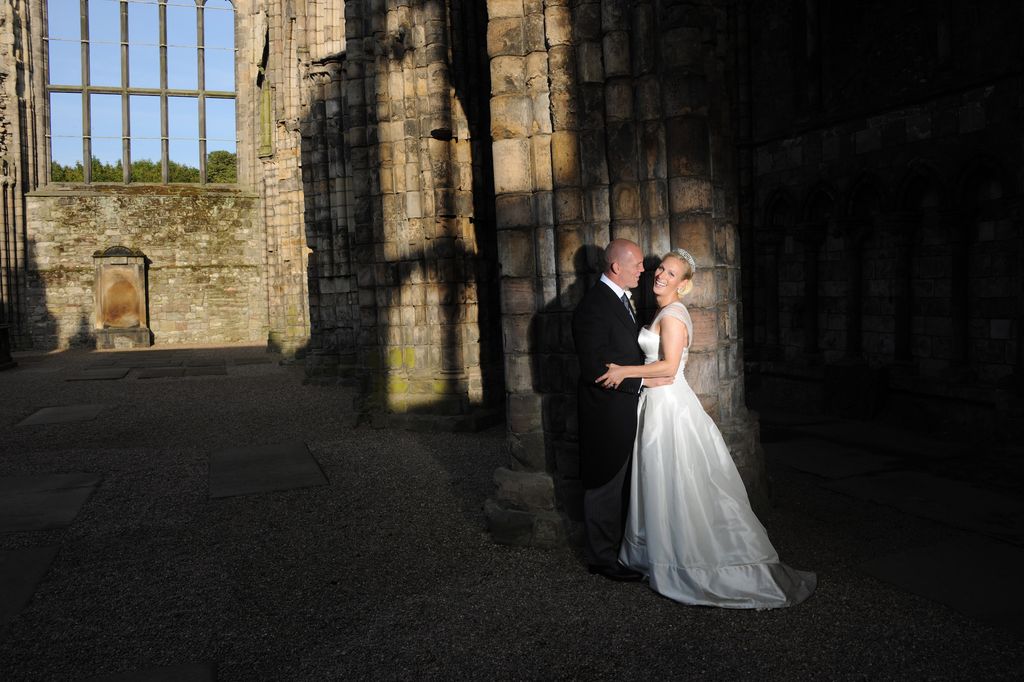 EDINBURGH, UNITED KINGDOM - JULY 30: (NO SALES) In this handout image supplied by Zara Phillips and Mike Tindall, England rugby captain Mike Tindall and Zara Phillips are pictured in Holyrood Abbey, Palace of Holyroodhouse after their marriage at Canonga